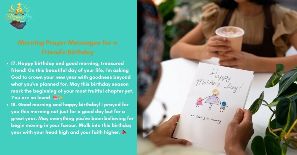 Morning Prayer Messages for a Friend's Birthday