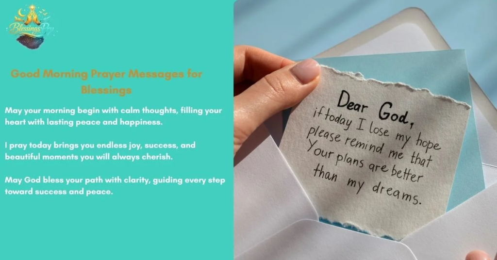 Good Morning Prayer Messages for Blessings